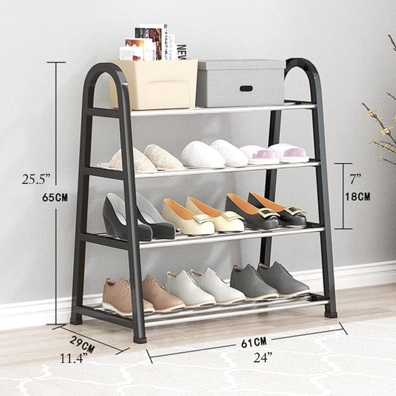 Zapatero de plástico multifuncional 4 nivel