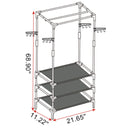 Perchero para ropa con 3 estante y colgador