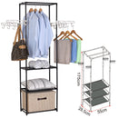 Perchero para ropa con 3 estante y colgador