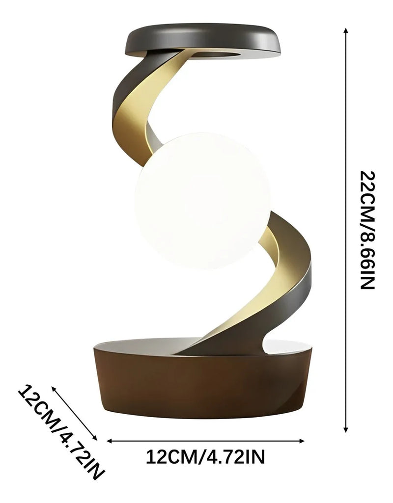 Lámpara de mesa flotante giratoria